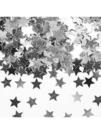 Star Confetti - Silver Folat