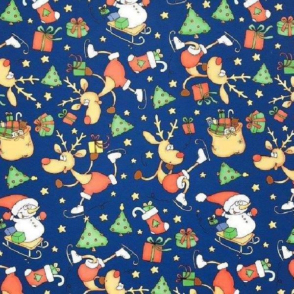 Christmas Wrapping Paper Roll Blue Background XiZ Party Supplies