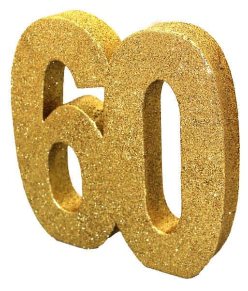 Glitter Gold Centerpiece - 60 Anniversary House
