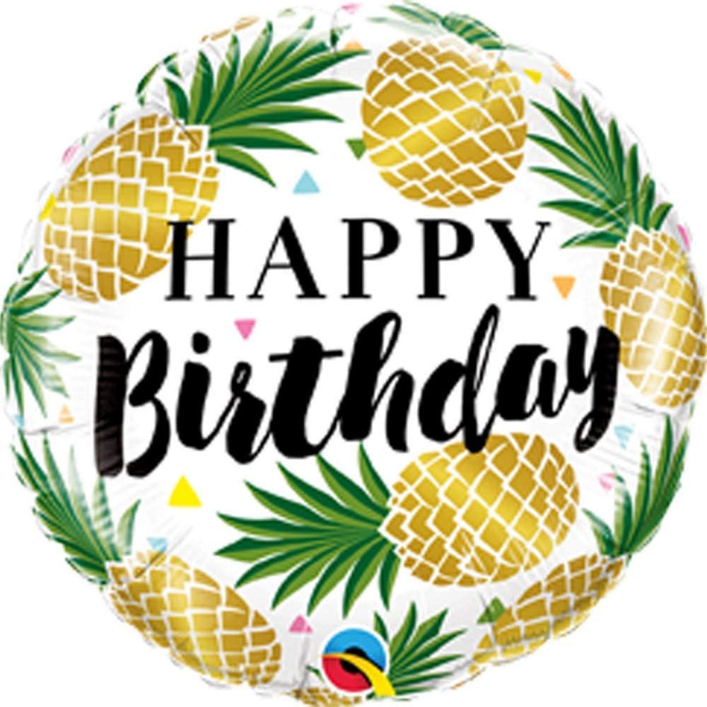 18" Pineapple Birthday Foil Balloon Qualatex