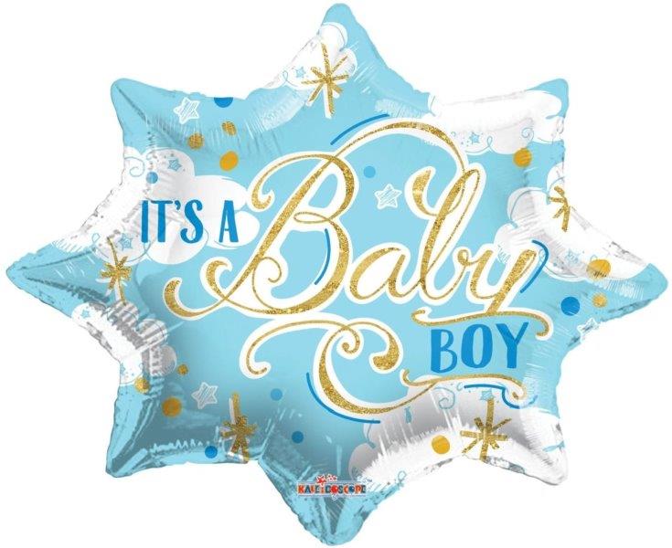 Star Foil Balloon 20" It´s a Baby Boy Kaleidoscope
