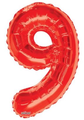 Balão Foil 34" nº 9 - Vermelho