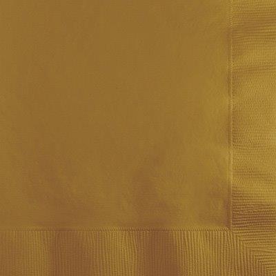 20 Cocktail Napkins - Gold Creative Converting