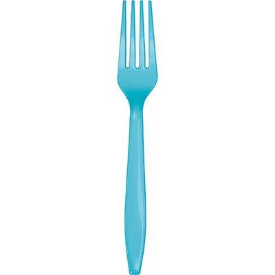 24 Plastic Forks - Turquoise