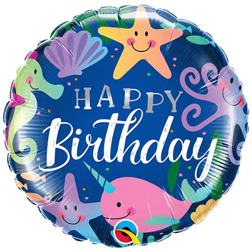 18" Birthday Under The Sea Foil Balloon