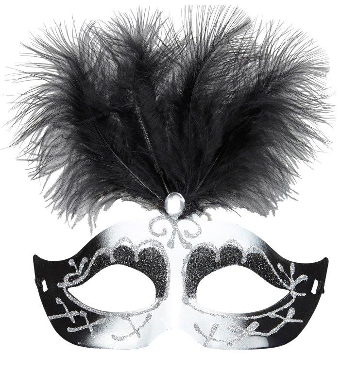 Black Venetian Carnival Mask
