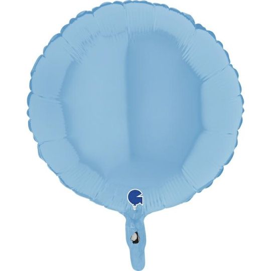 18" Round Matte Foil Balloon - Blue Grabo
