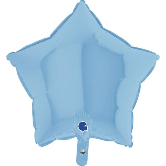 Balão Foil 18" Estrela Matte - Azul Grabo