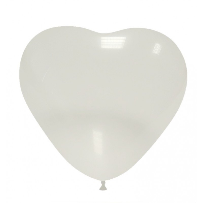 8 Heart Balloons 10" or 25 cm - Transparent XiZ Party Supplies