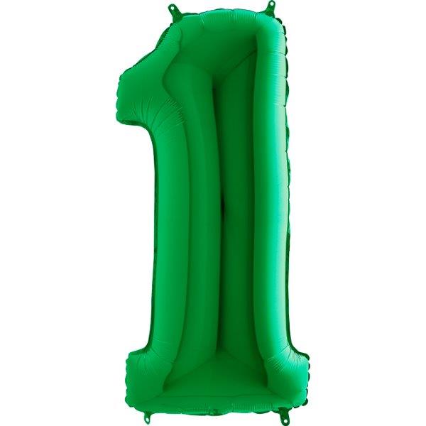 Balão Foil 40" nº 1 - Verde Grabo