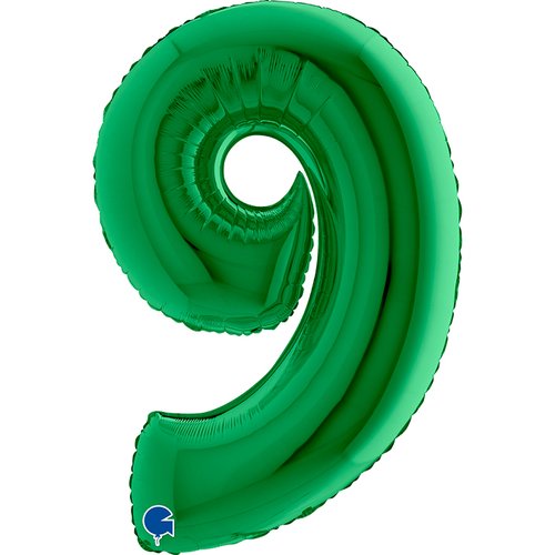 40" Foil Balloon nº 9 - Green