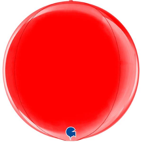 Globo 15" 4D Esfera - Rojo Grabo