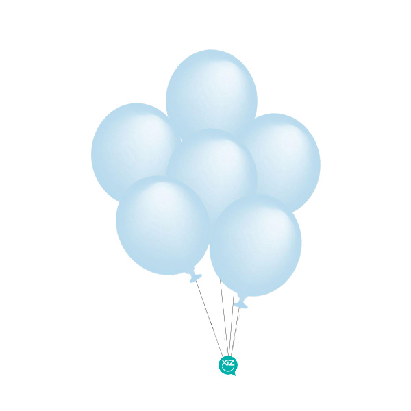 6 Balloons 32cm - Matte Sky Blue