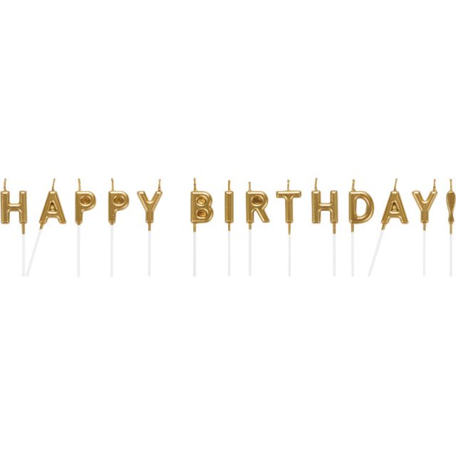 Happy Birthday Candles - Gold Creative Converting