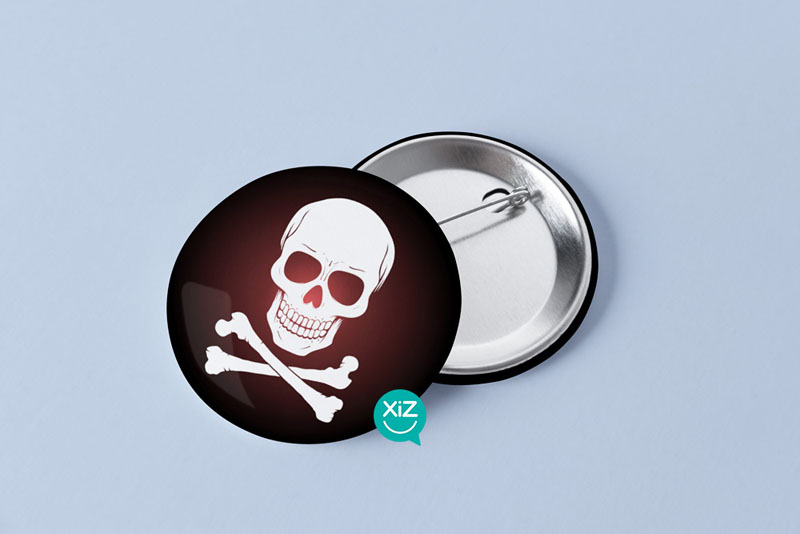 Skull Badge XiZ Party Supplies