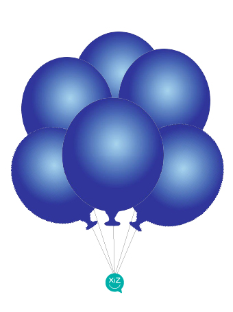 6 Balloons 32cm - Dark Blue XiZ Party Supplies
