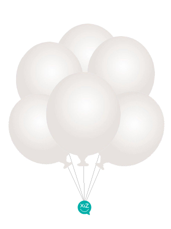 100 Balloons 32cm - Metallic Silver XiZ Party Supplies