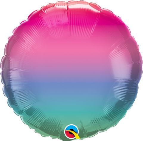 18" Round Jewel Ombre Foil Balloon