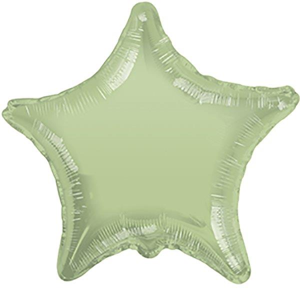 18" Star Foil Balloon - Olive Green Kaleidoscope
