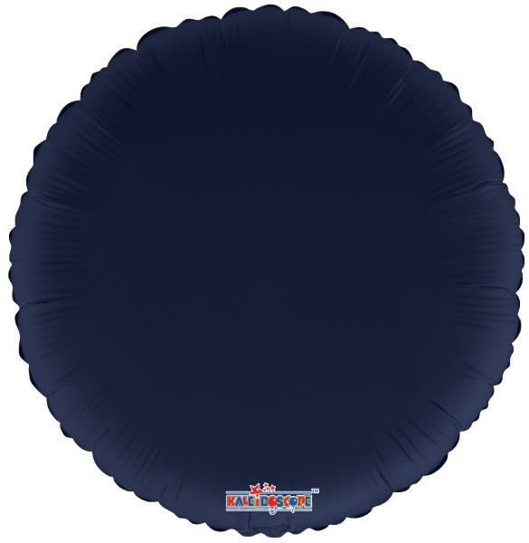 18" Round Foil Balloon - Navy Blue Kaleidoscope