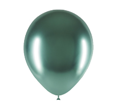 Saco de 25 Balões Cromados 14cm - Verde Médio XiZ Party Supplies