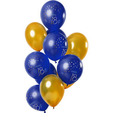 18 Years Elegant Blue Balloons