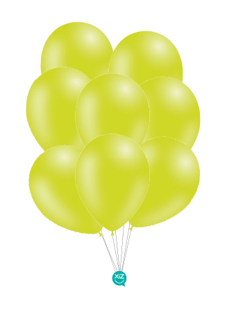 8 Pastel Balloons 30 cm - Lime Green