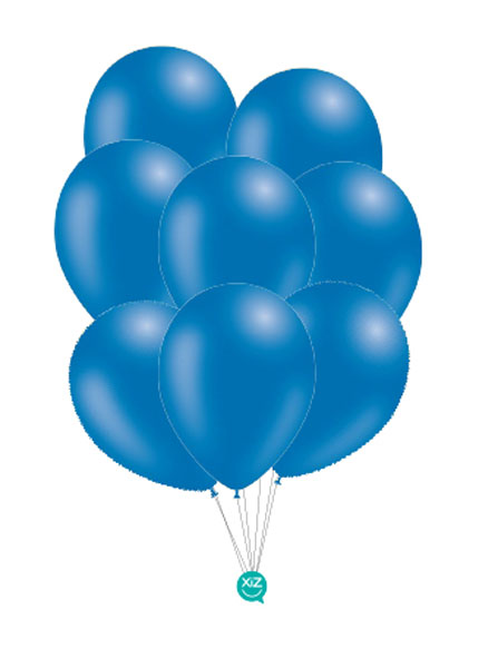8 Pastel Balloons 30 cm - Medium Blue