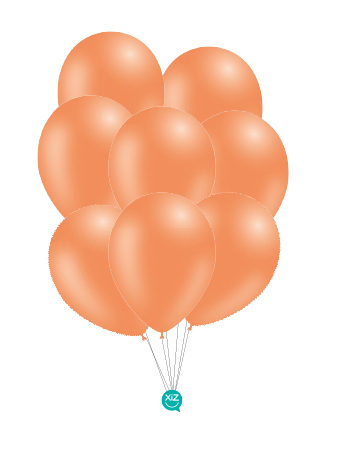 8 Pastel Balloons 30 cm - Orange