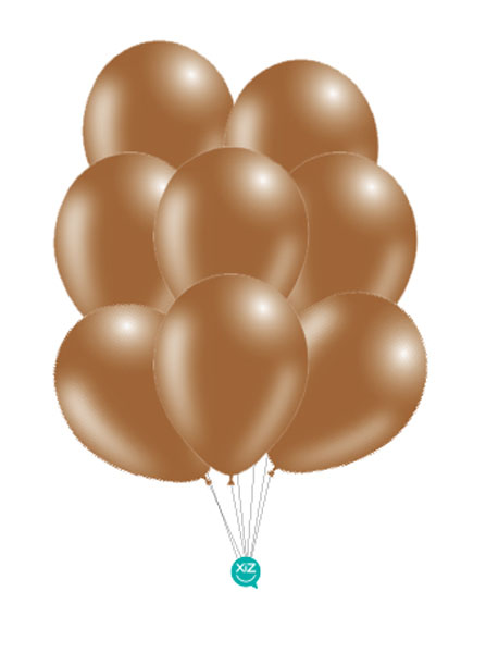 8 Balões Pastel 30cm - Castanho Claro