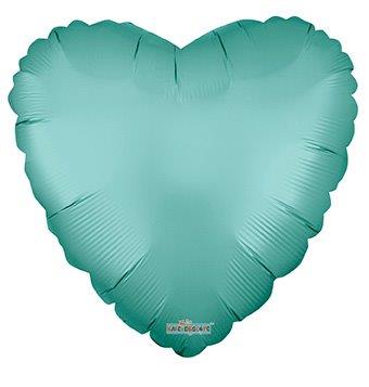 18" Heart Foil Balloon - Matte Mint Green
