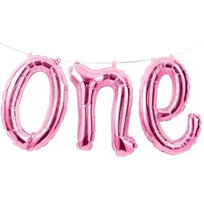 Pink One Foil Balloon Wreath Creative Converting