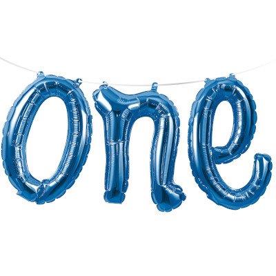Blue Foil One Balloon Wreath Creative Converting