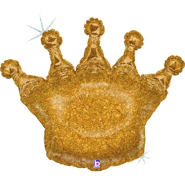 Balão Foil 36" Coroa Glitter Holográfica Grabo