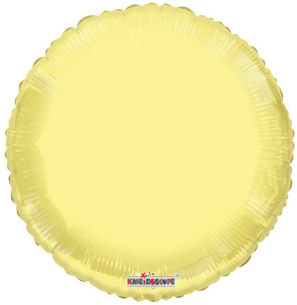 18" Round Foil Balloon - Yellow Macaroon Kaleidoscope