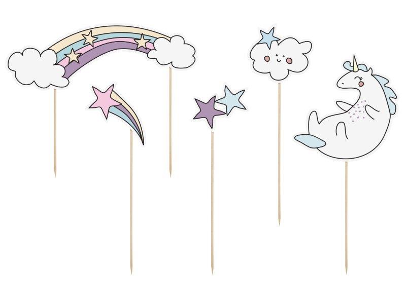 Unicorn Cake Toppers PartyDeco