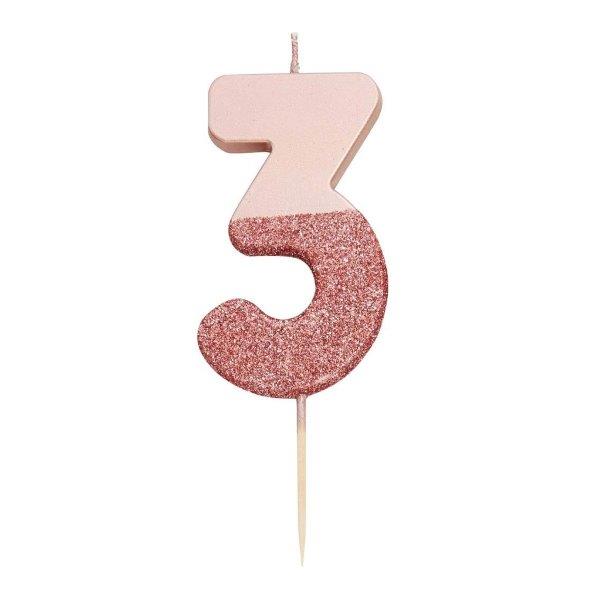 HB Glitter Candle nº3 - Rose Gold Talking Tables