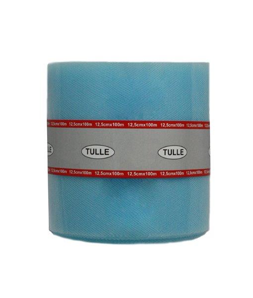 Rolo de tule 12,5cm x 100m - Azul Céu XiZ Party Supplies