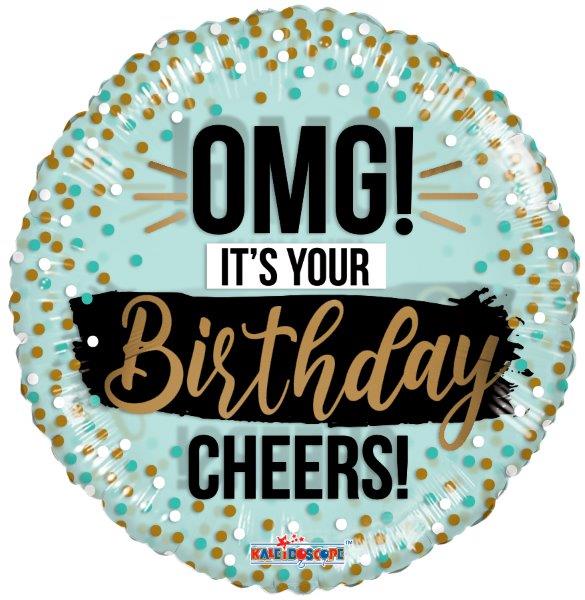 18" Foil Balloon OMG! It´s Your Birthday Kaleidoscope