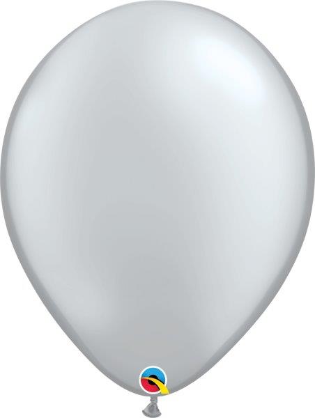 50 16" Qualatex Balloons - Silver Qualatex