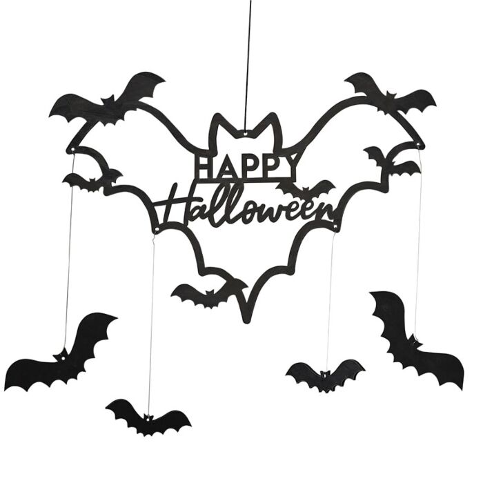 Happy Halloween Bat Decoration