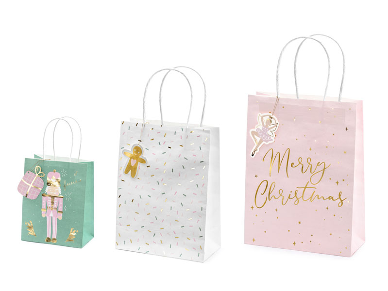 Set of 3 Christmas Gift Bags PartyDeco