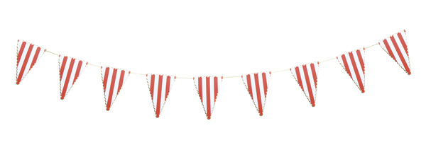 Wreath with Gold Edge - Red and White Stripes