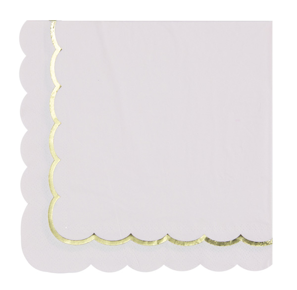 Napkins with Gold Edge - Pastel Pink Tim e Puce