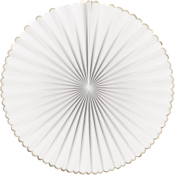 Rosettes with golden edge - White Tim e Puce