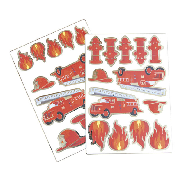 Firefighter Stickers Tim e Puce