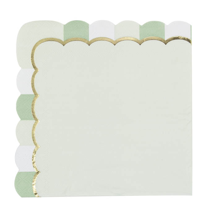 Napkins with Gold Edge - Macaroon Green