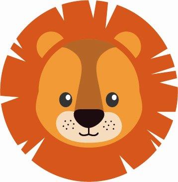 Jungle Animals Badge - Lion XiZ Party Supplies