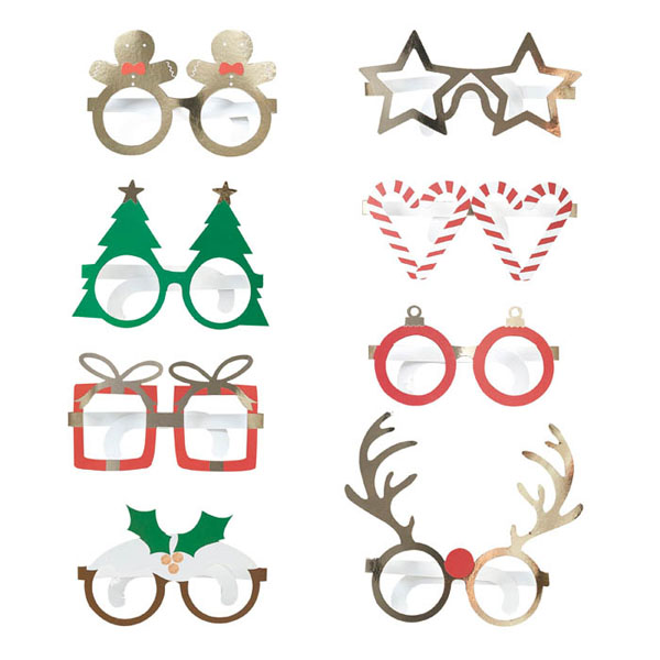 Gafas Divertidos para Photocall Navidad GingerRay