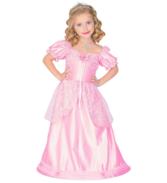 Pink Princess Costume with Hoop - 4-5 Years Widmann